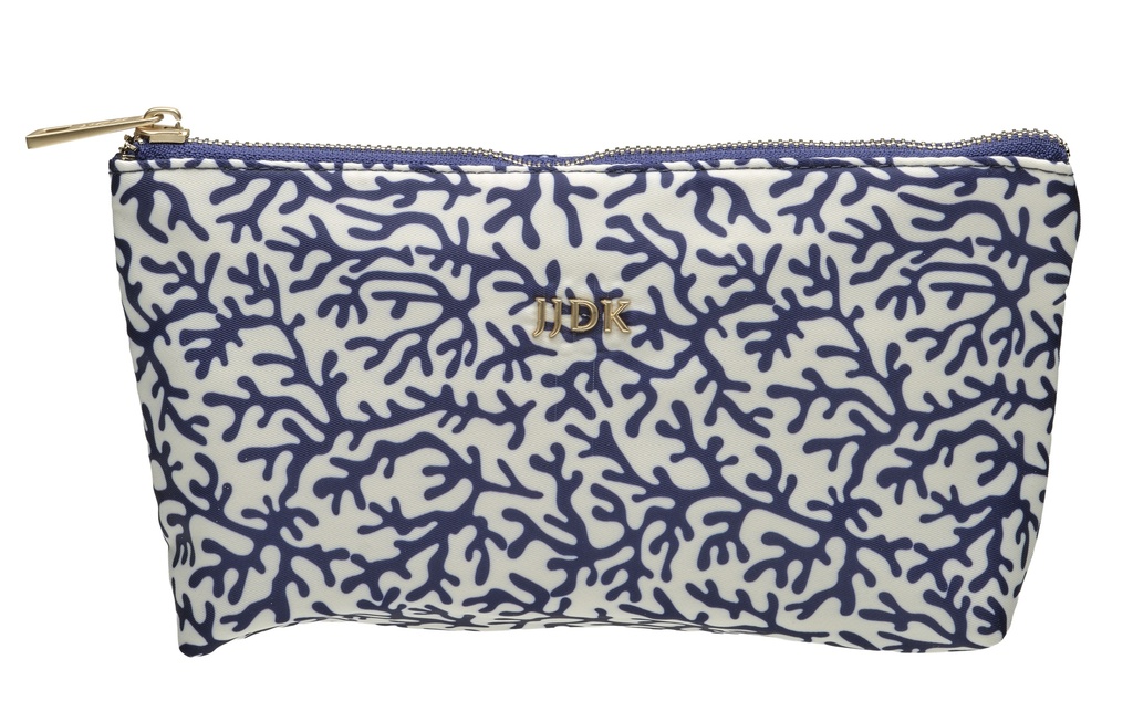 JJDK Fakarava kosmetiikkapussi, valk.korallikuvioilla, 20x12x7  62454