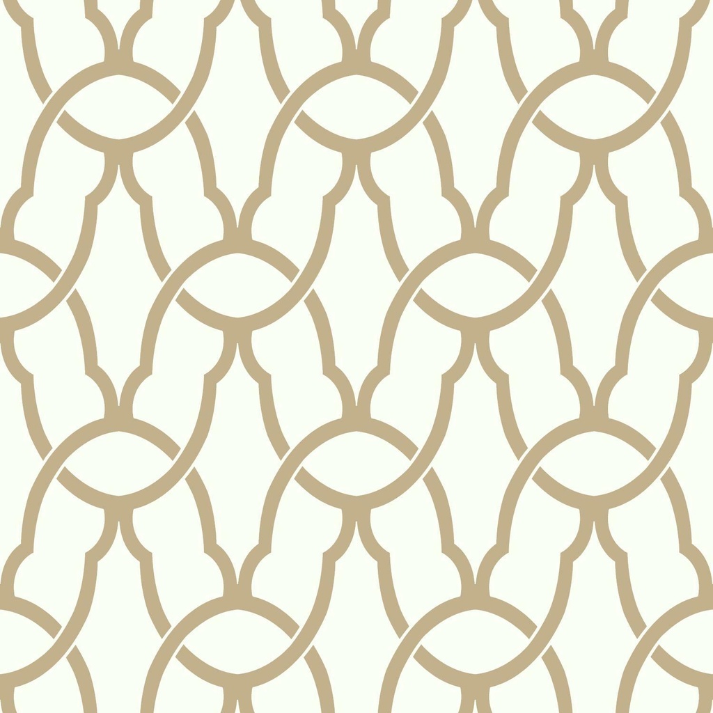 RoomMates Liimaa &amp; Irrota -tarratapetti Trellis kulta 0,52m x 5,03m