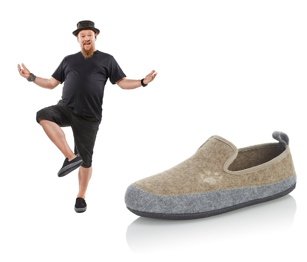 [6417783166177] Wildstep Ville-villatohvelit latte/harmaa 44