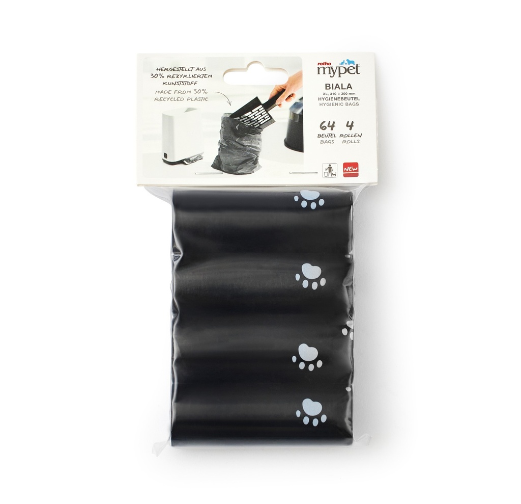 MyPet kissanhiekkalapiotelineen kakkapussi 64 kpl (4 rullaa)