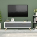 Chic Home Milena TV-taso 120 cm, valkoinen/antrasiitti
