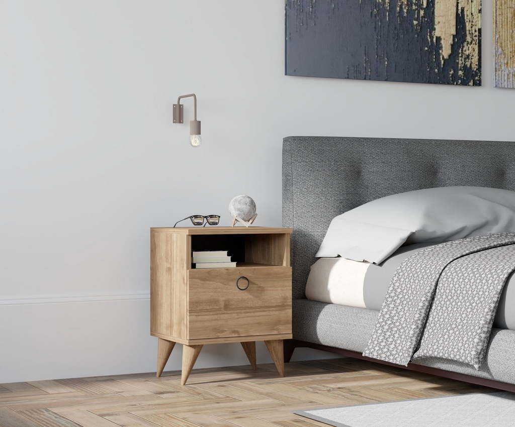 Chic Home Bigga yöpöytä 40x40xK50 cm, tummanruskea