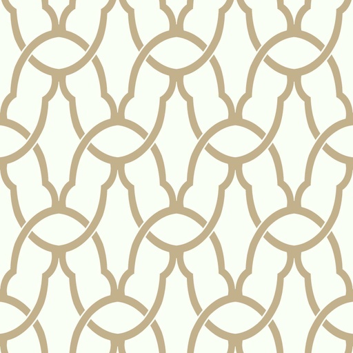 [0034878062334] RoomMates Liimaa &amp; Irrota -tarratapetti Trellis kulta 0,52m x 5,03m