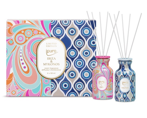 [04051281849457] Ipuro Huonetuoksu 2x50ml Ibiza &amp; Mykonos IPU2155